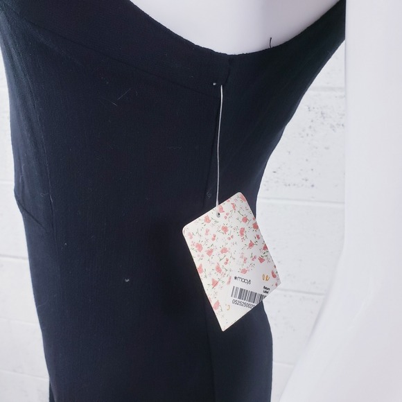 Free People Kitty Kat Mock Nexk Cutout Mini Dress Black Sleeveless Size Medium - Picture 9 of 14